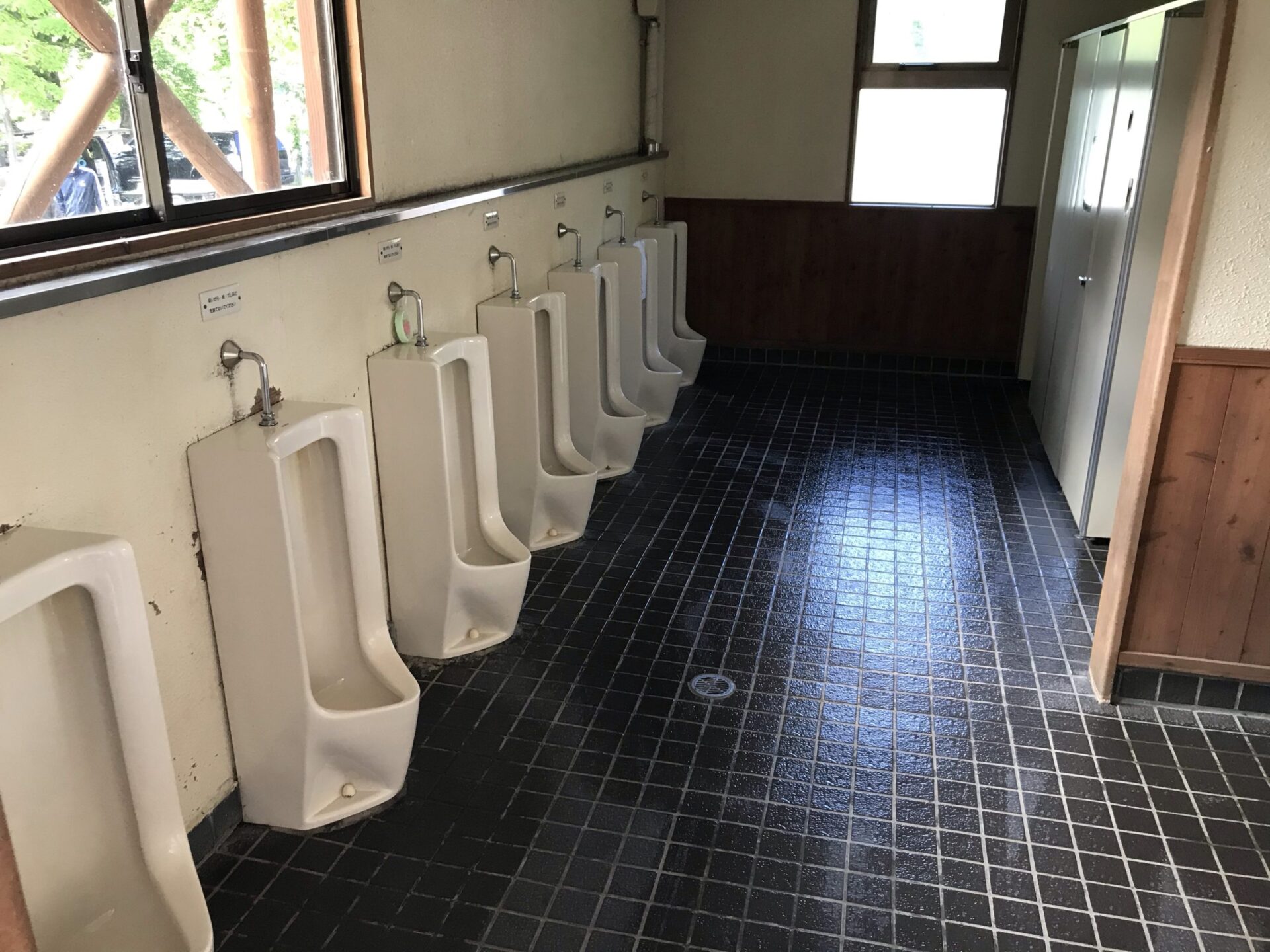 モラップキャンプ場の男子トイレ